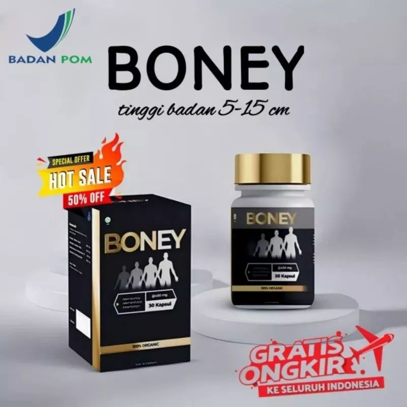 BONEY PENINGGI BADAN NAIK 5-15 CM BONEY ASLI ORIGINAL/CAPSULE PENINGGI BADAN