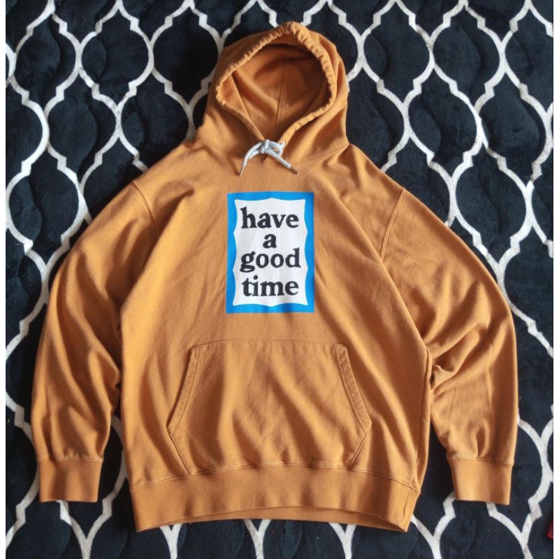 HOODIE HAVE A GOOD TIME BROWN BLUE FRAME SECOND BRAND