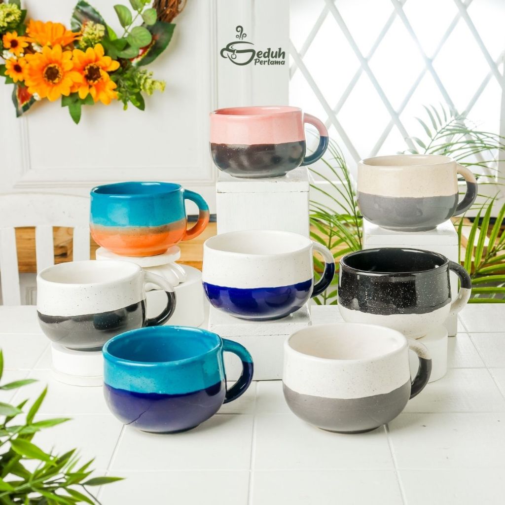 

Premium Seduh Pertama Cika Cangkir Cappucino Cafe Keramik Minimalis Nordic Cangkir Keramik Estetik