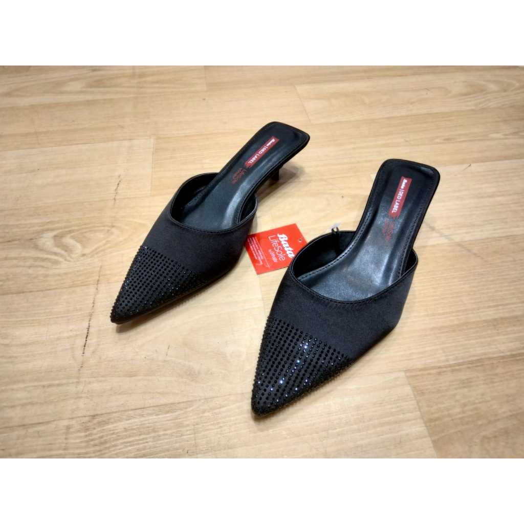 Bata Sepatu Sandal Heels Slip On Wanita Red Label 6605334/6606334