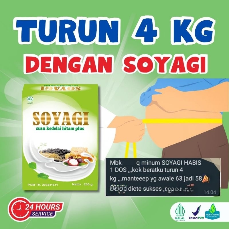 

SOYAGI susu kedelai rendah kalori dan rendah lemak diet efektif seimbang