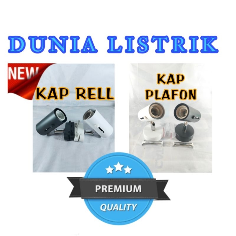 KAP LAMPU SOROT E27 UNIVERSAL / SPOTLIGHT  E27 LUBANG 5CM PLAFON TEMPEL DAN SPOT RELL E27  HIGH QUAL