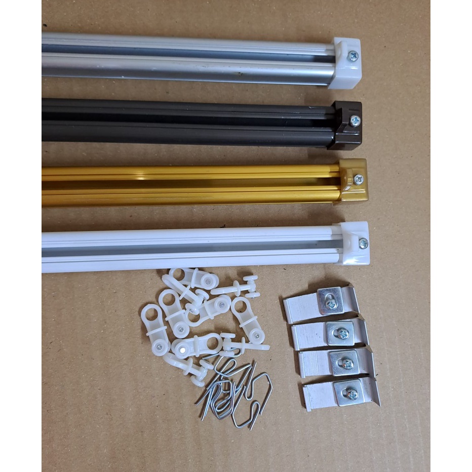 Segera Dapatkan Set Rel Vitrase Oval Gorden  Tiang Vitrase oval Gorden  Rel Alumunium