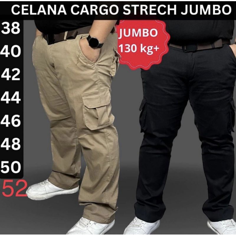 [JUMBO SIZE]CELANA CARGO JUMBO PRIA CELANA CARGO PANJANG PRIA CELANA CARGO BIG SIZE 38-50