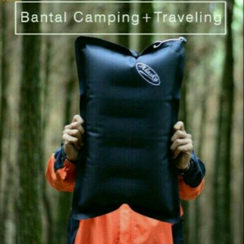Bantal Tiup Camping Alaska Kuat, Nyaman dan Mudah dibawa / Bantal Tiup Alaska Bantal Angin  Empuk