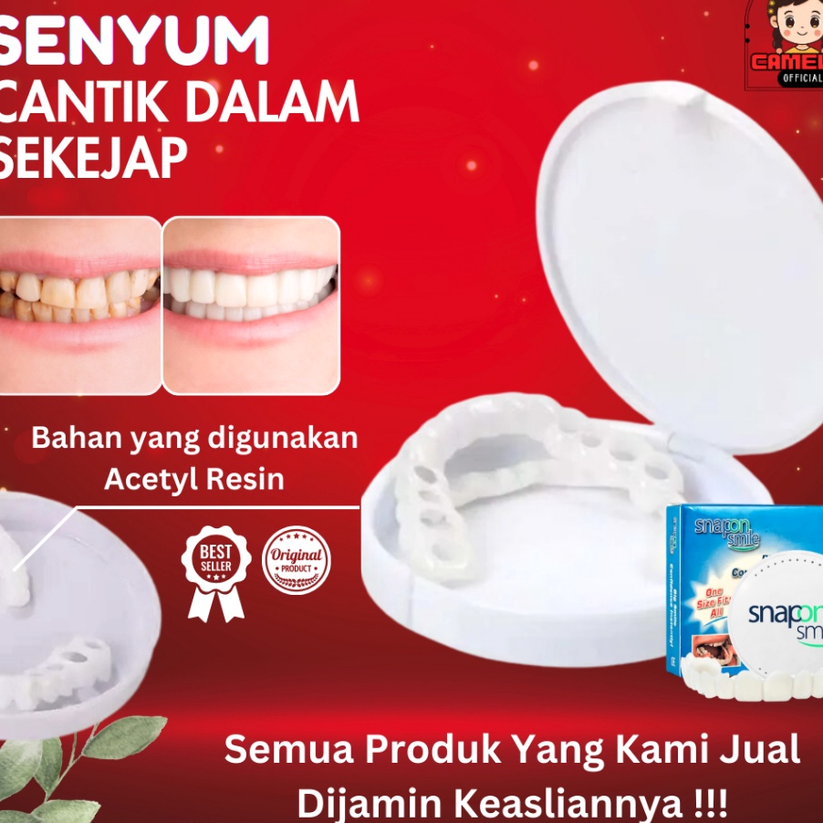 Unggul Snap On Smile Veneer Vener Venner Veener Venerr Viner Alat Pemutih Gigi Palsu Instan Silikon 