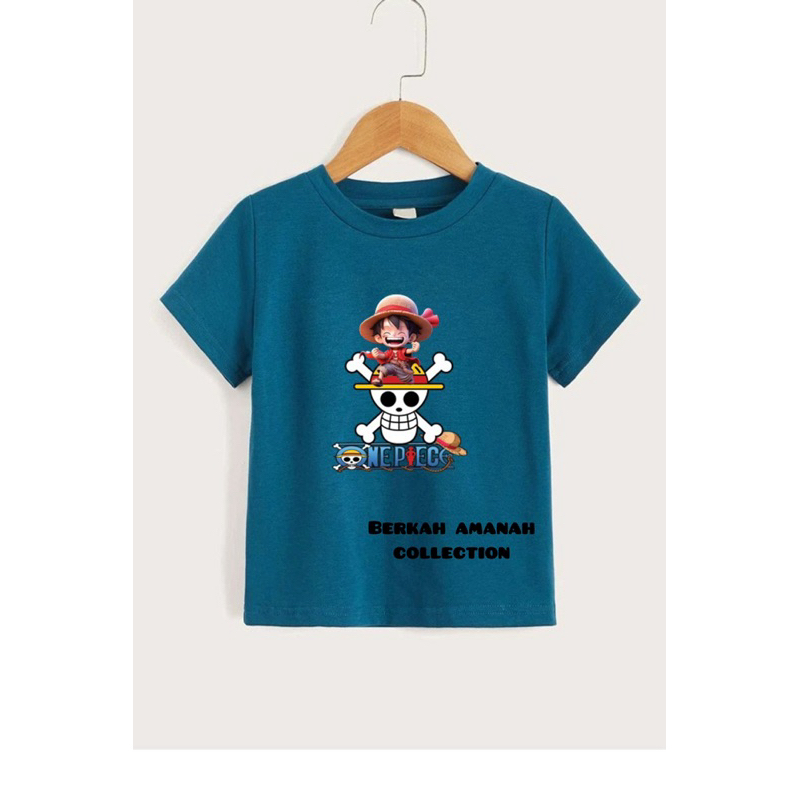 atasan anak one piece/ kaos anak motif kartun luffy one piece/ baju anak luffy one piece