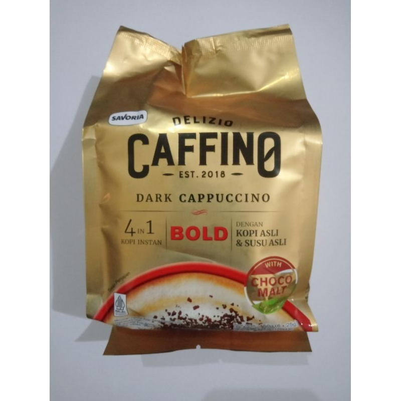 

kopi delizio caffino dark cappuccino bold per pouch isi 6 sachet