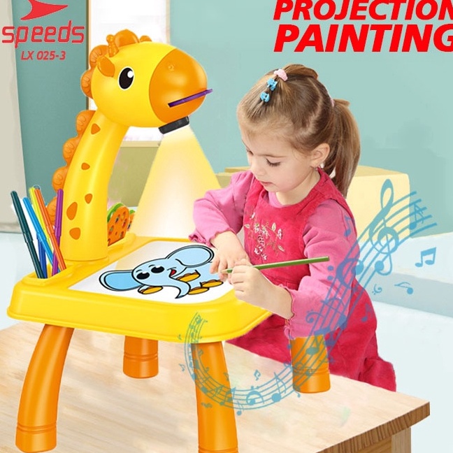 Super SPEEDS Meja Belajar Gambar Anak Proyektor Gambar Berwarna Anak Proyektor Mainan Edukasi 253