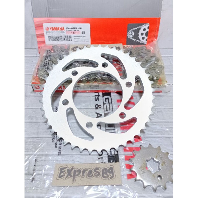 Gearset Rantai dan Gir 2PV MX King 150 Yamaha Jupiter MX King 150