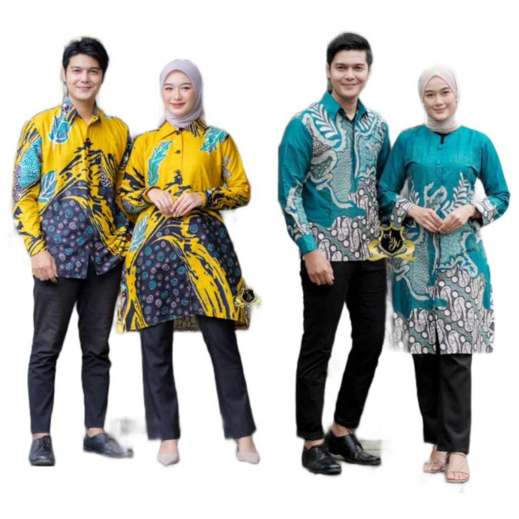 baju atasan couple pasangan lebaran kekinian Atasan Baju Kemeja Tunik set Batik couple pasangan wani