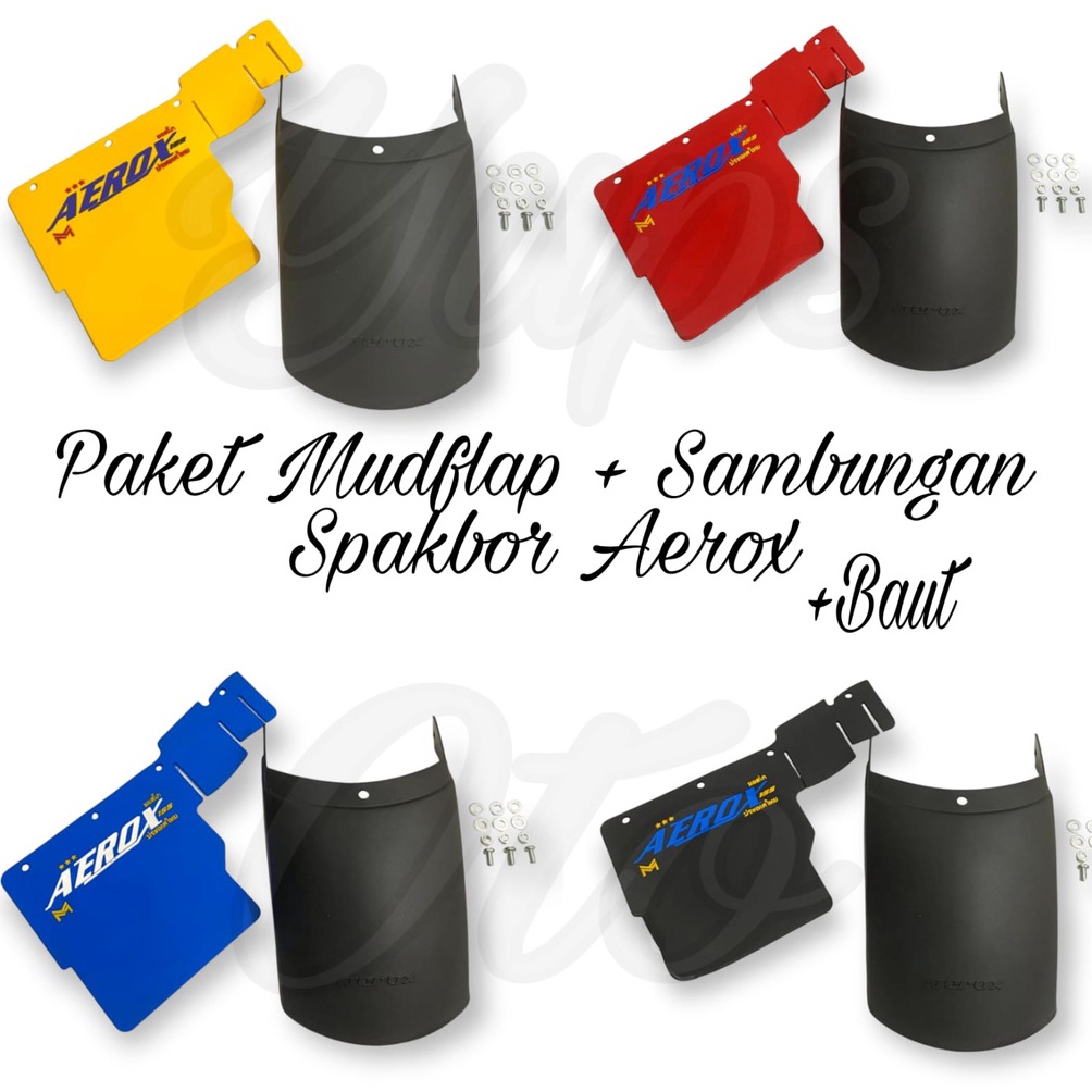 Paling Dicari PAKET MURAH SAMBUNGAN SPAKBOR DEPAN AEROX SAMBUNGAN AEROX HITAM  MUDFLAP AEROX THAI VA