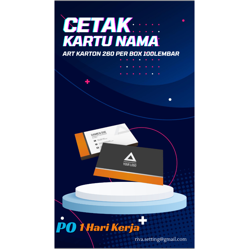 

Cetak Kartu Nama Murah PO 1 Hari Jadi cetak 2 sisi