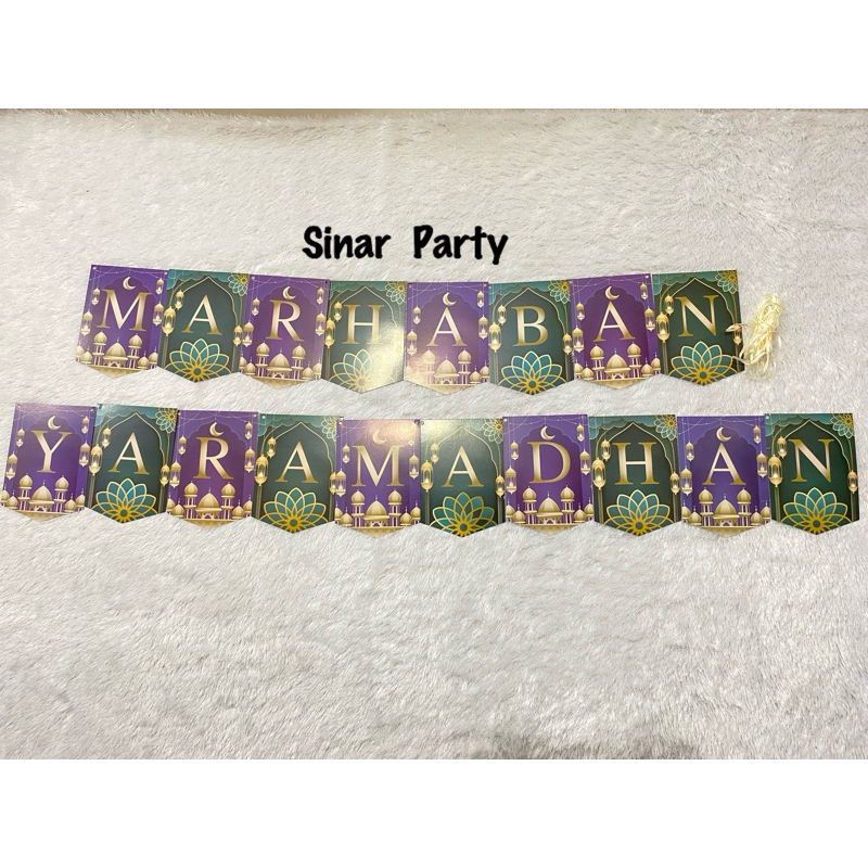 Banner tulisan Marhaban ya Ramadhan