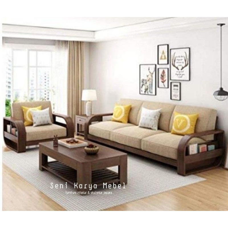 Kursi Tamu Sofa Minimalis Modern, Kursi Tamu Minimalis Kayu Jati Jepara