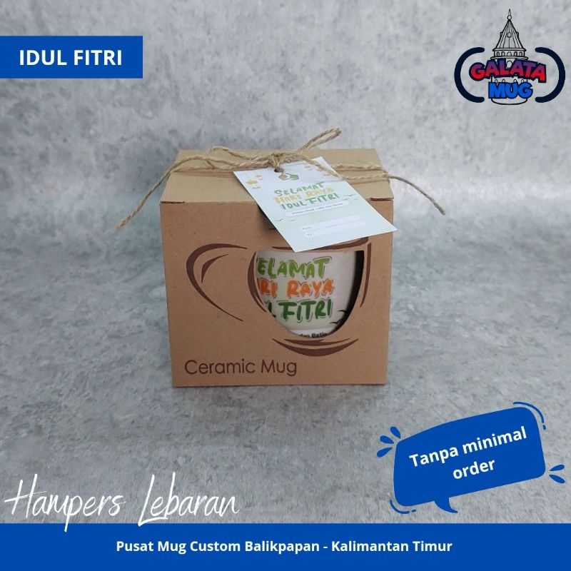 

hampers Mug lebaran custom (free desain + free box/tille + free hang tag)