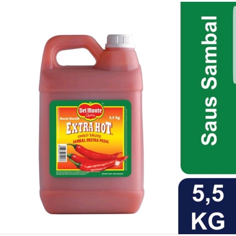 

Saus Sambal Extra Del Monthe Jerigen 5,5 kg - Saus Sambal Extra Hot Galon