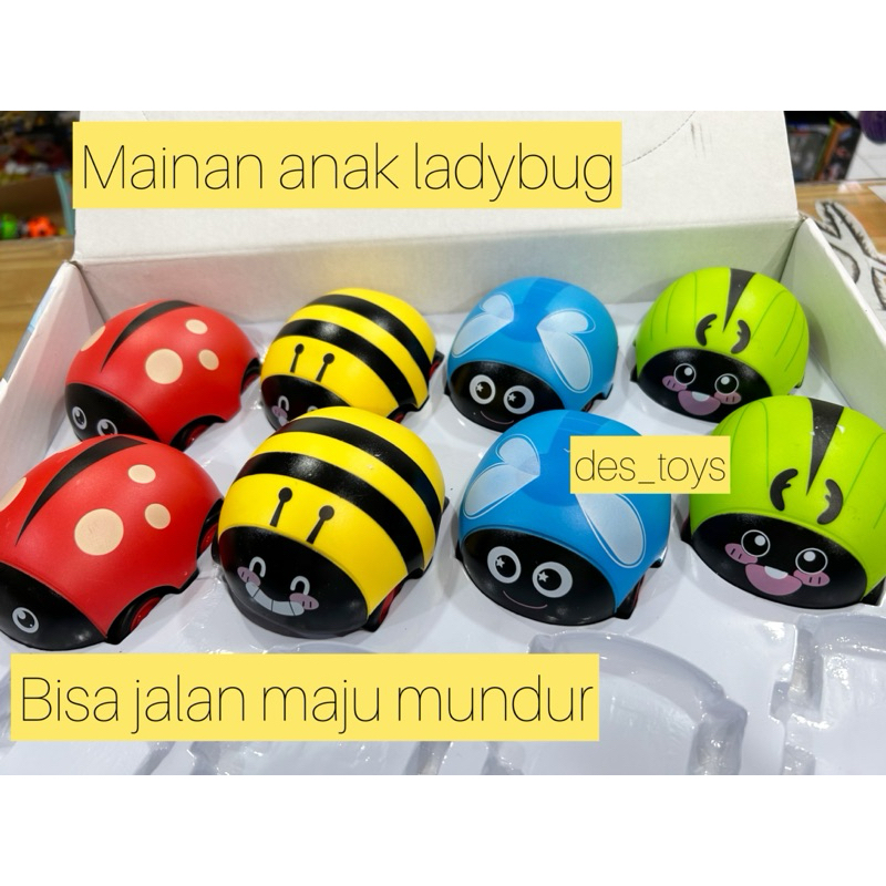 MAINAN ANAK LADYBUG PULLBACK MAINAN ANAK KUMBANG BISA JALAN