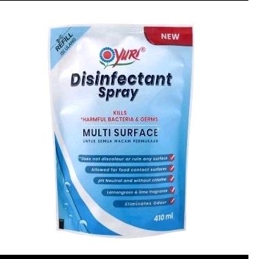 Yuri Disinfektan Spray Refill 450ml - Spray Disinfektan