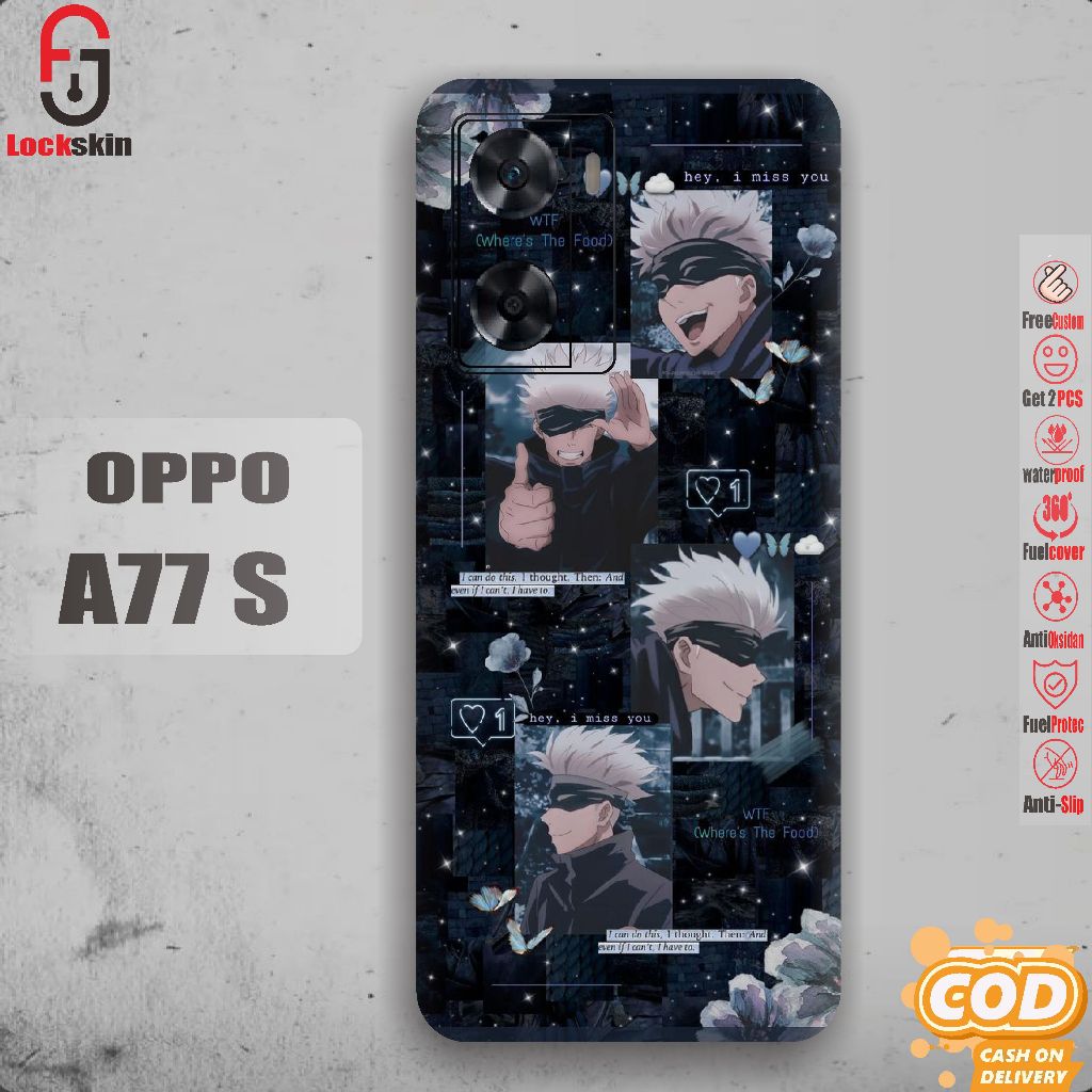 GET 2 PCS - OPPO A77 S Garskin/Stiker/Skin HP Premium Bebas Custom Gambar ( Bukan case/Casing) COD