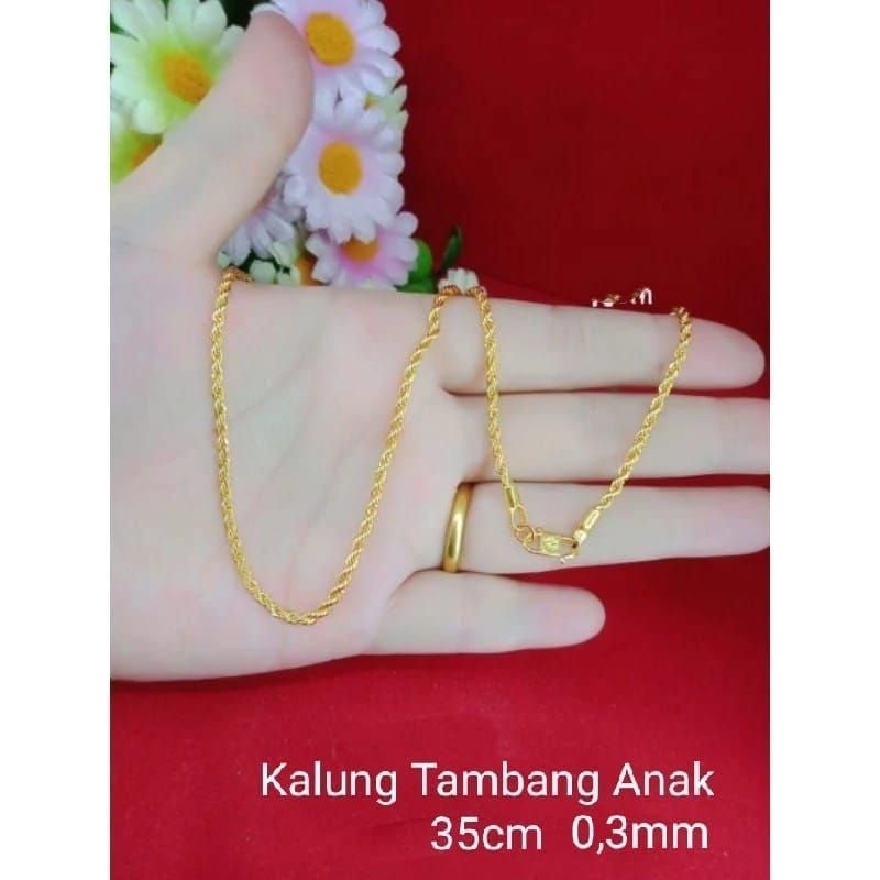 Kalung Tambang Xuping Anak Emas Ukuran 35cm