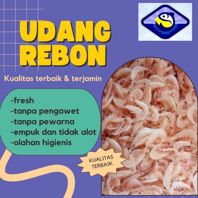 

Ikan asin udang rebon super / hepi kasar semi basah Berat 250g 500g 1kg