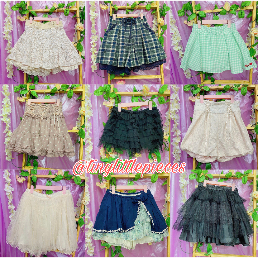 Coquette Cottagecore Skirt/Rok Rokcel Skort Shorts Tutu Y2K Fairycore Vintage vibes Liz Lisa Axes Fe