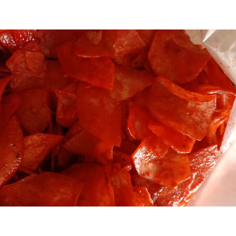 

Keripik Singkong Lengket 1kg Singkong Pedas Manis