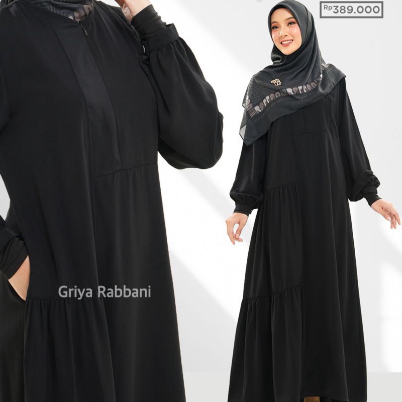 dresslim baarizah - couple rabbani sarimbit keluarga lalina - dresslim lalina gamis hitam rabbani da