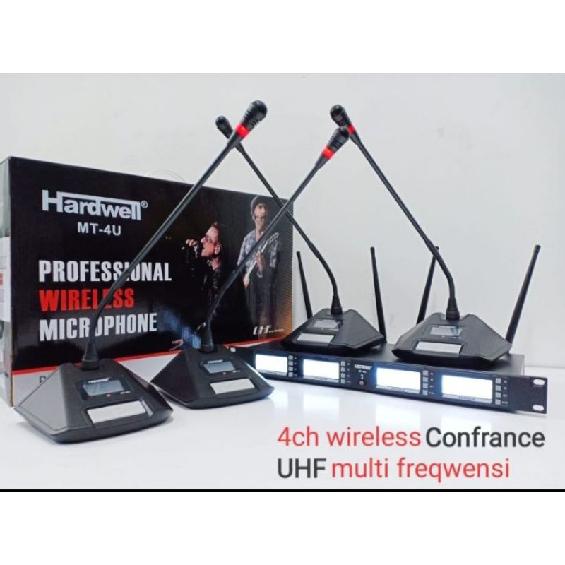 Mic Wireless Podium Hardwell MT4U Original Conference Hardwell