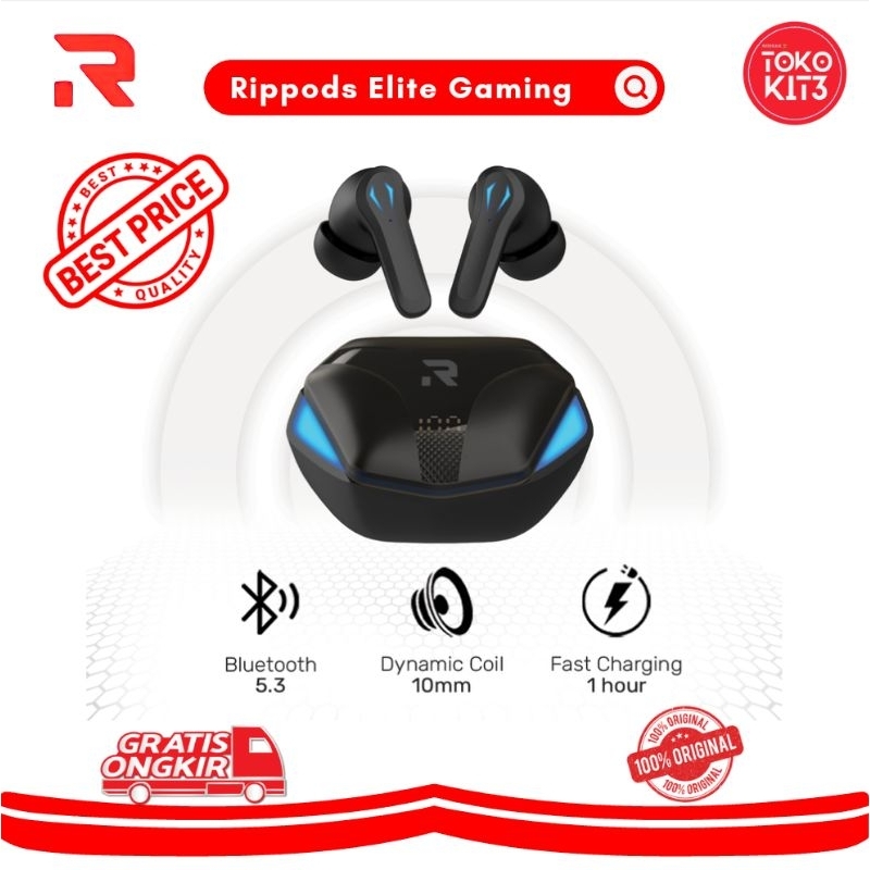 Ripple Rippods Elite JS18 TWS Headset Bluetooth Earphone Mini Earbuds Handsfree