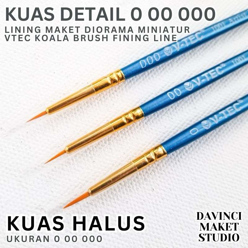 

Kuas Kecil Halus 0 00 000 Detail Maket Diorama Miniatur Diecast - Mini Koala Vtec Fine Brush