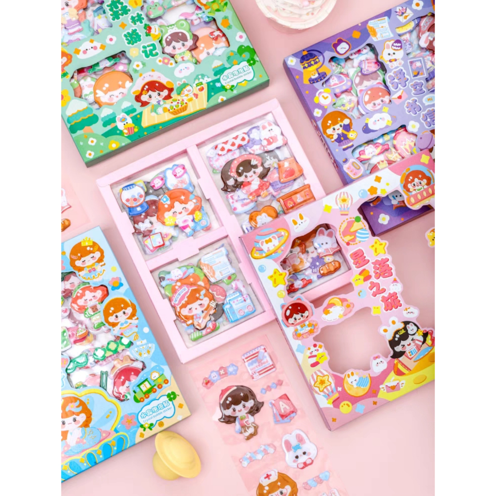 

Stiker Gelembung - Stiker Crystal Bubble - Stiker bubble karakter - Stiker Crystal Bubble 10BOX