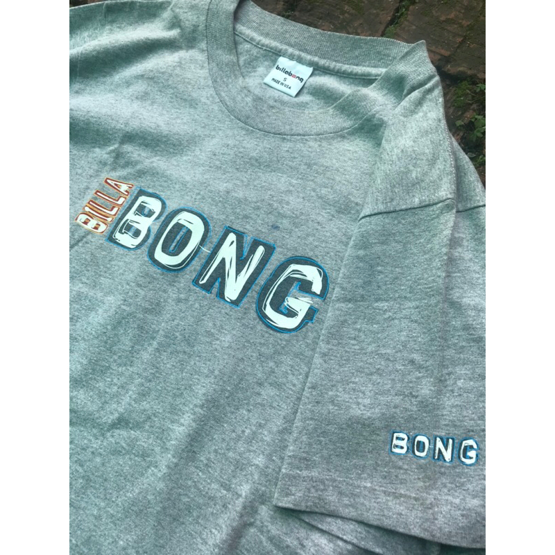 kaos  billabong vintage usa logo grey tshirt