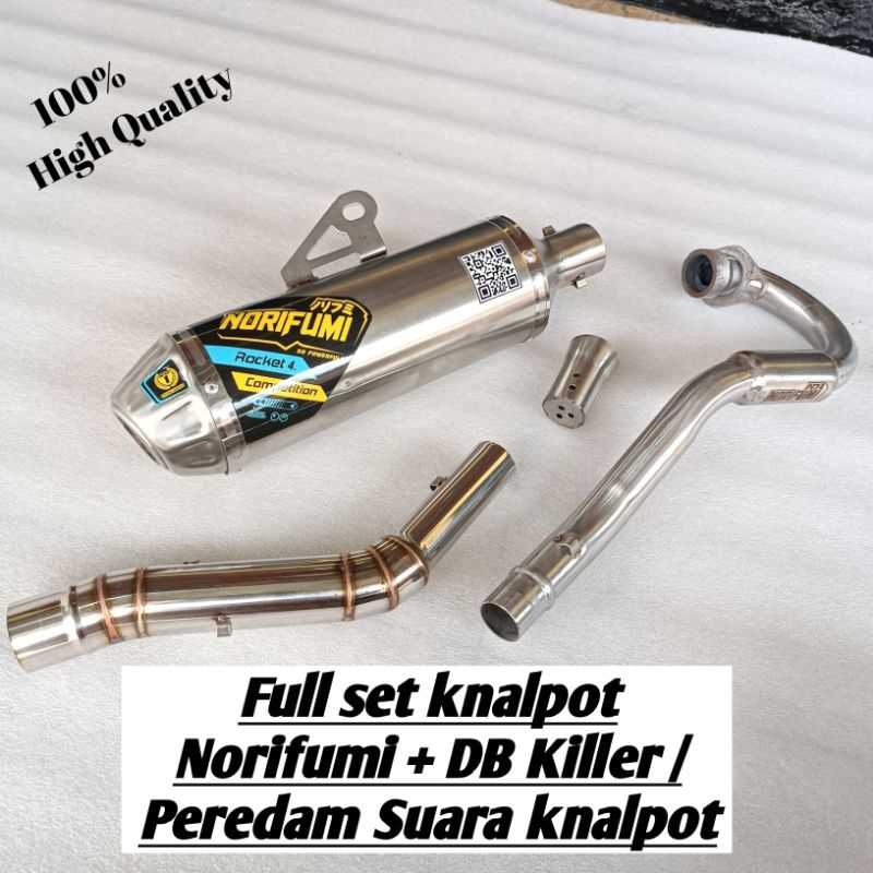 Knalpot Norifumi Nurifumi Roket 4 Competition CRF 150 - Klx 150 - D-TRAKER + Bonus Db killer/Peredam