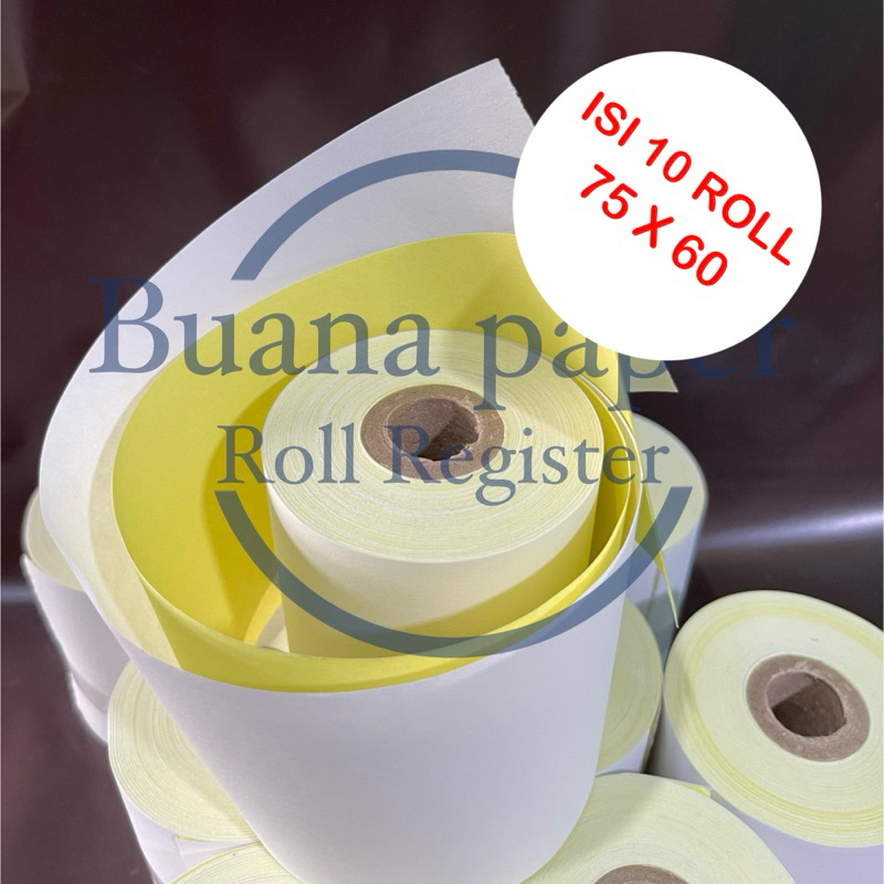 

KERTAS KASIR NCR 2 PLY 75X60 (isi 10roll) Putih Kuning EPSON TMU220