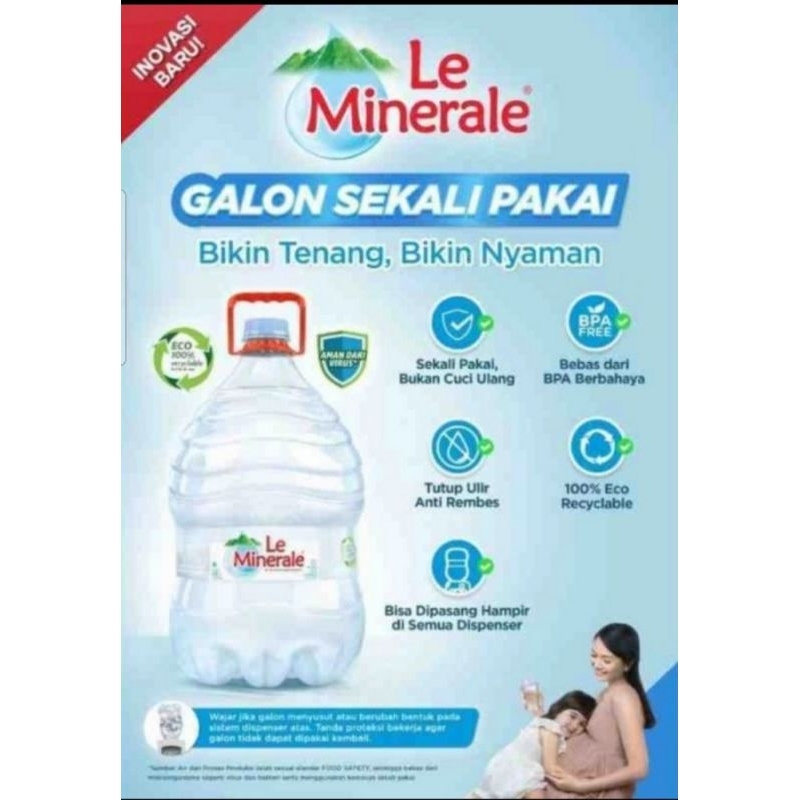 

Le Minerale Air Mineral Galon 5 Liter