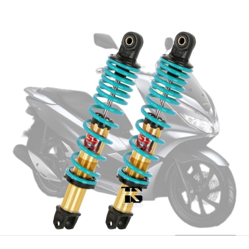Shock YSS DTG Evo PCX 150 Gold Turquoise // Original By YSS Suspension // Shock YSS DTG EVO PCX 150 