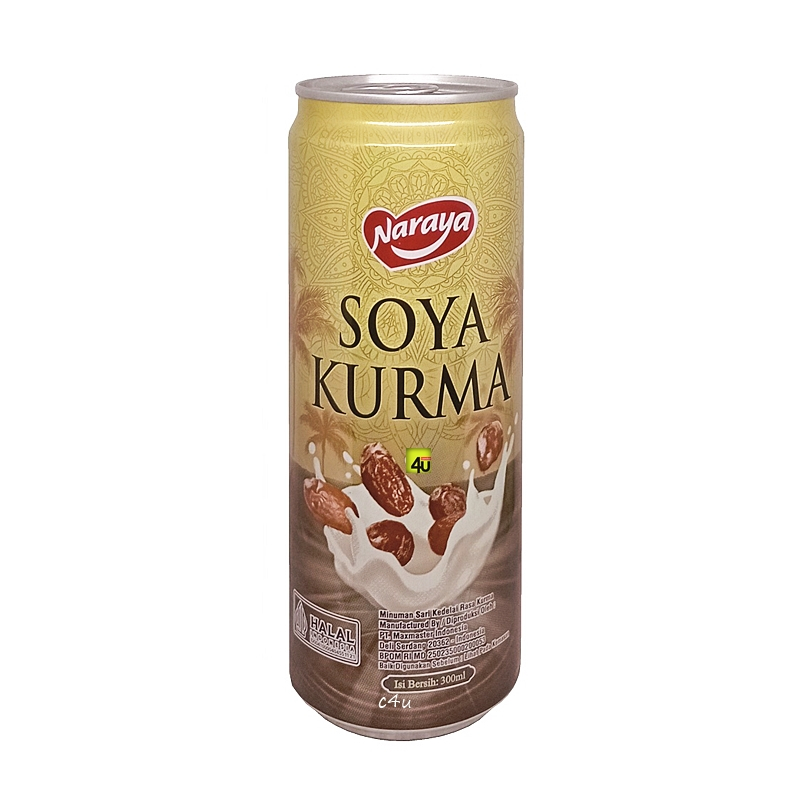 

Naraya SOYA KURMA - Minuman Sari Kedelai Rasa Kurma - 300 ml KALENG