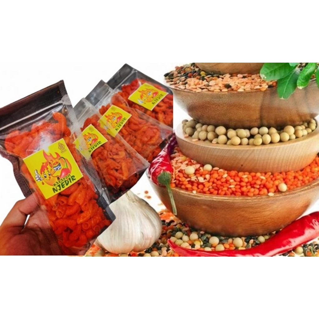 

(70Gr) MAKARONI & BASRENG NJEDIR pedas nampol TIDAK SENGAK murah enak sepat balado berlogo halal f yrfy55yt