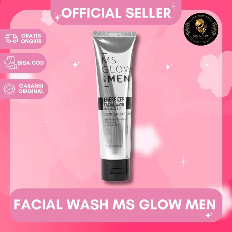 MS GLOW FOR MEN FACIAL WASH / MS GLOW MEN FACIAL WASH / MS GLOW SABUN WAJAH PRIA / MS GLOW MEN SABUN