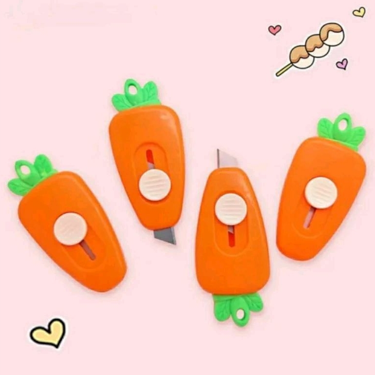 

Cutter Mini Portable Bentuk Wortel Silet Mini Unboxing Paket