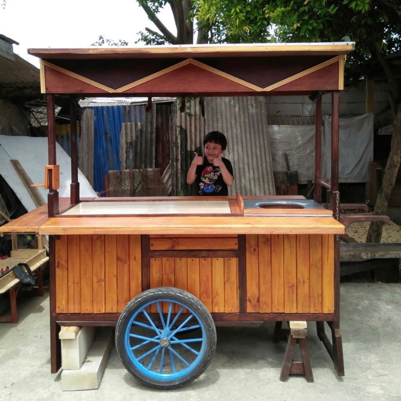 Gerobak angkringan ada roda