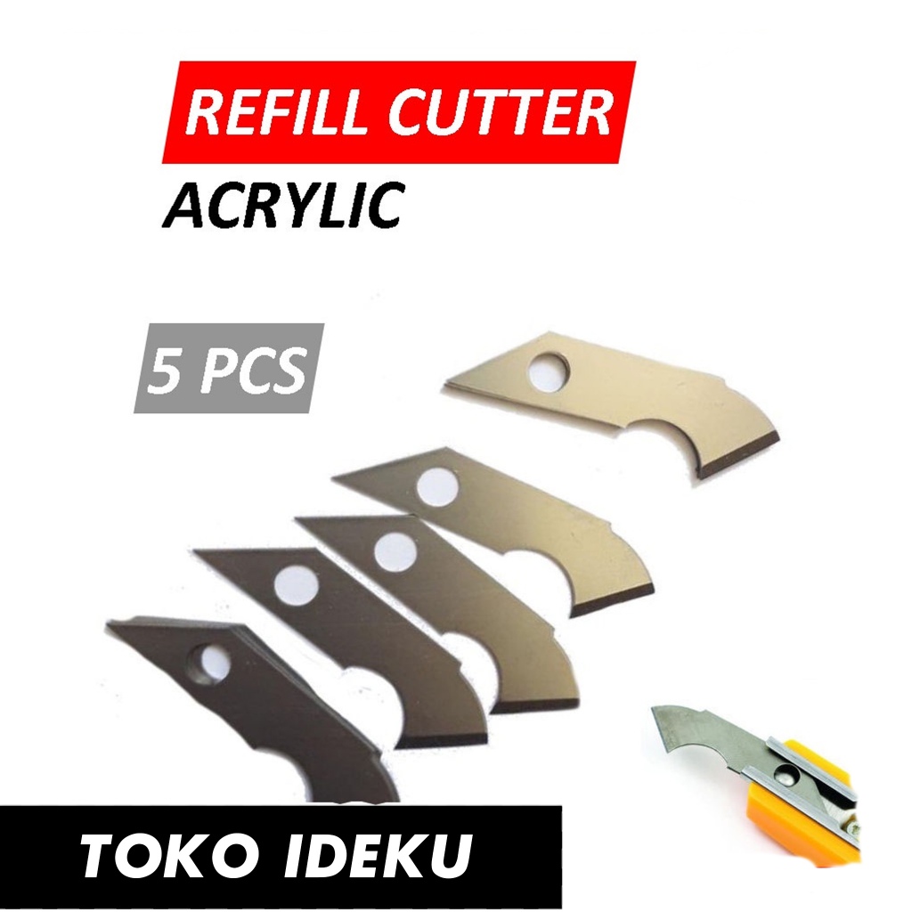 

IDEKU 5 Pcs Refill Mata Cutter Acrylic / Refill Pisau Pemotong Mika Akrilik