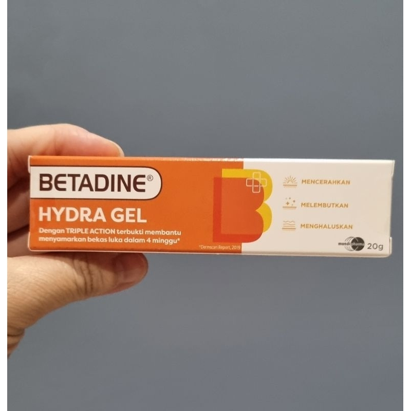 BETADINE hydra gel 20g menyamarkan bekas luka