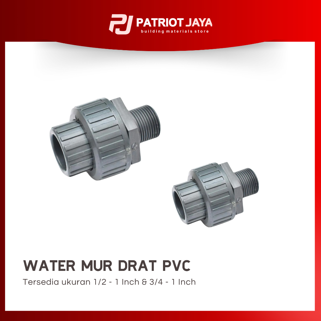 Water Mur Pipa Drat Luar PVC