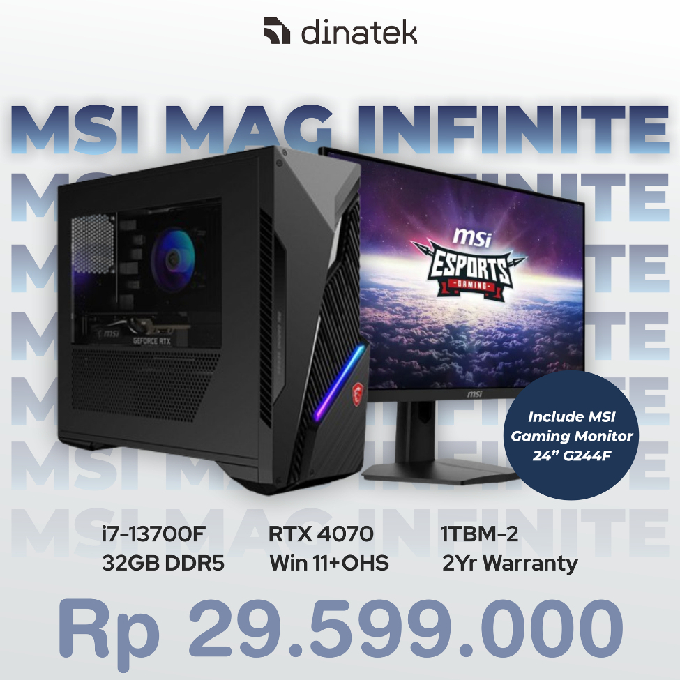 GAMING PC MSI MAG INFINITE S3-13NUE i7-13700F + Free Monitor MSI