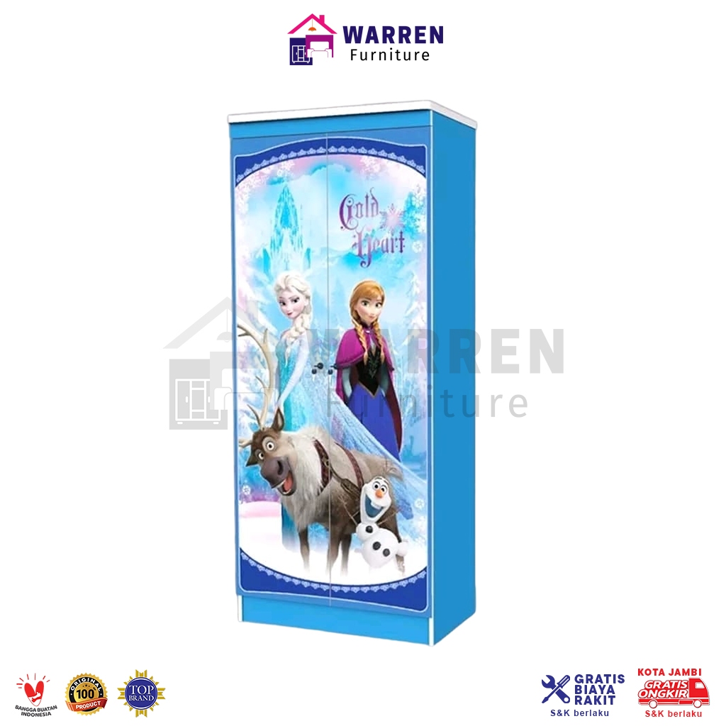 Lemari Pakaian Anak Karakter 2 Pintu - Karakter Frozen