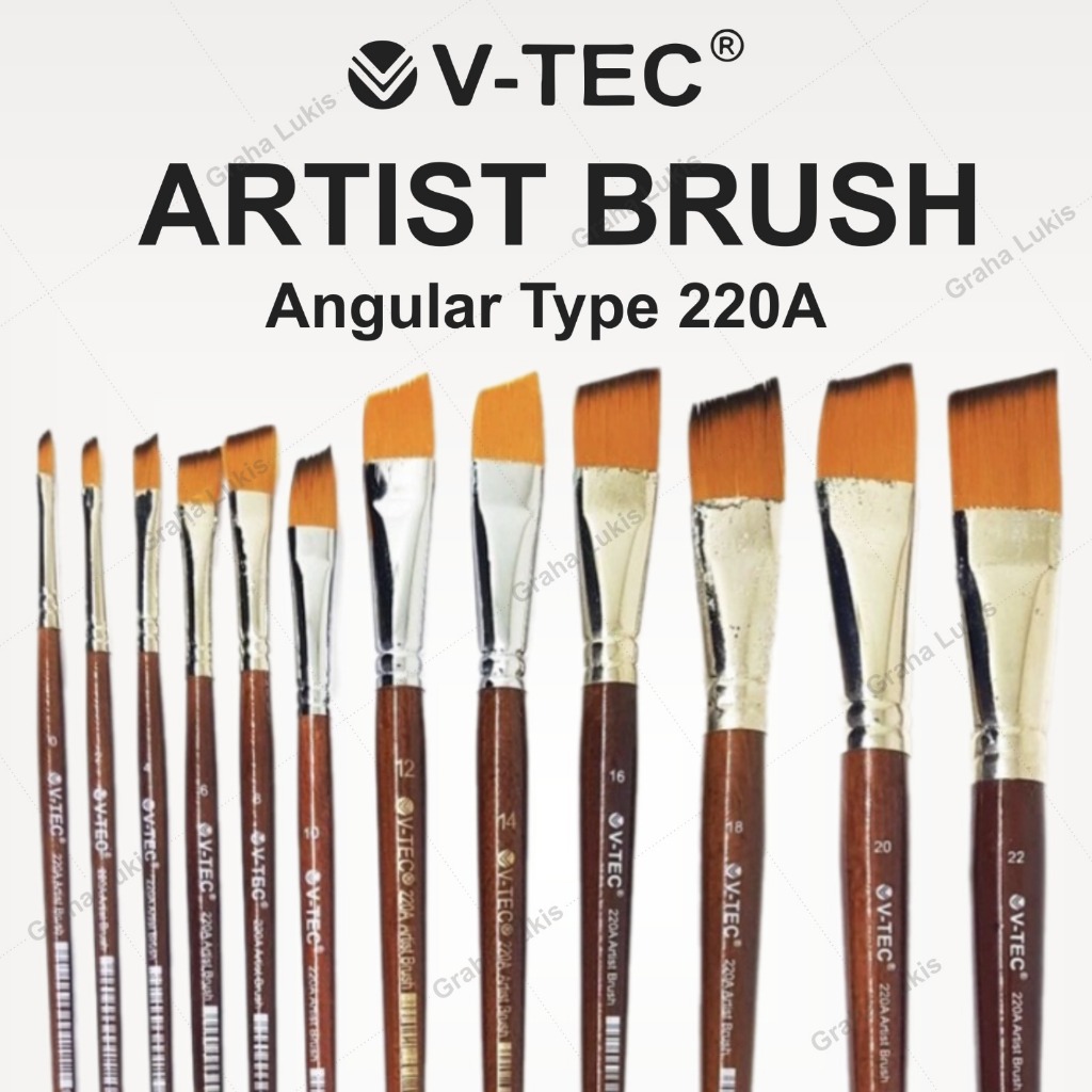 

V-TEC Artist Brush Angular 220A / Kuas Angular 220A