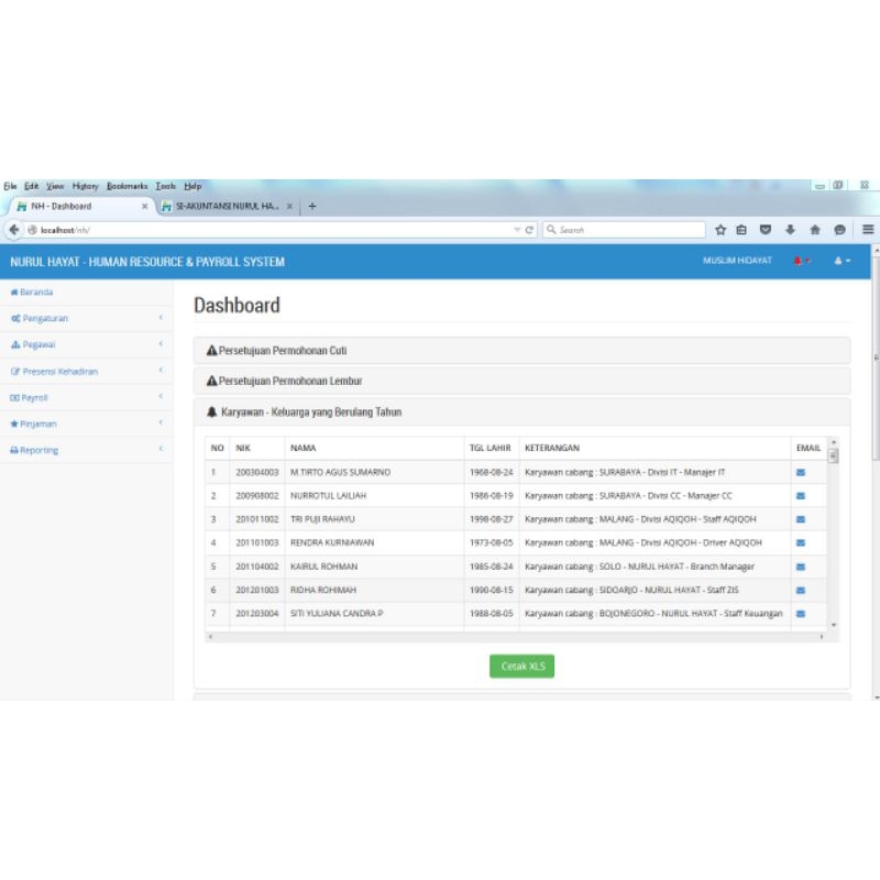 Software Manajemen HRD And Payroll Lembaga Sosial